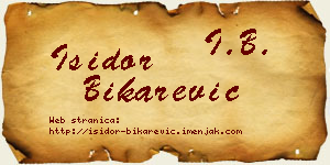 Isidor Bikarević vizit kartica